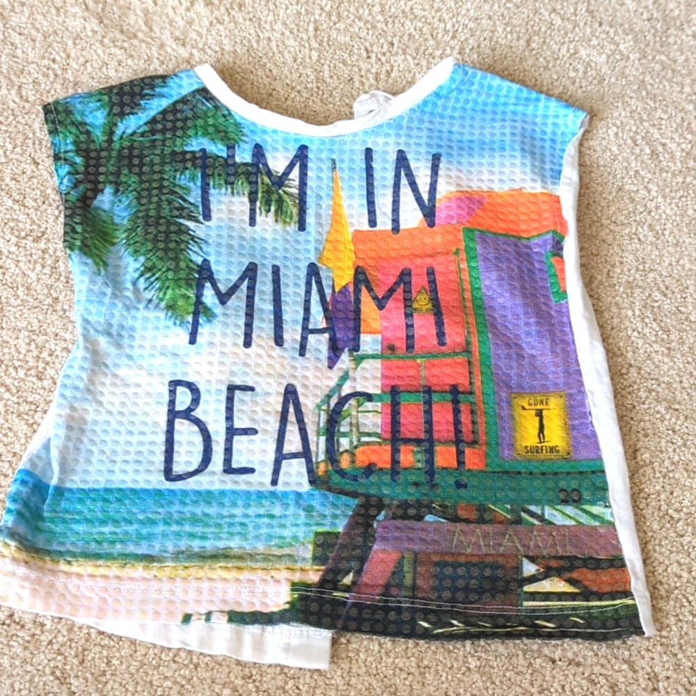 Kids Girl T-shirt Size 2T no tags I'm in Miami Beach